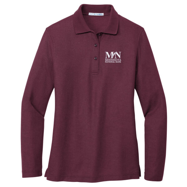 MNB - Ladies Silk Touch™ Long Sleeve Polo Thumbnail