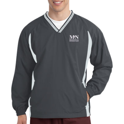 MNB - Tipped V Neck Raglan Wind Shirt Thumbnail