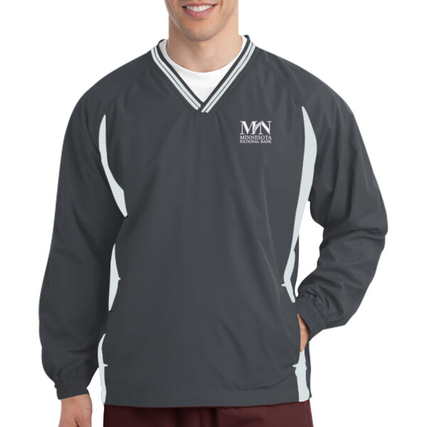 MNB - Tipped V Neck Raglan Wind Shirt Thumbnail