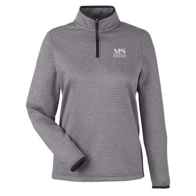MNB - Women's Venture Heathered Stripe Quarter-Zip Pullover Thumbnail